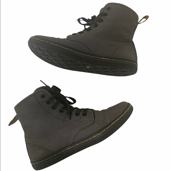 grey canvas doc martens